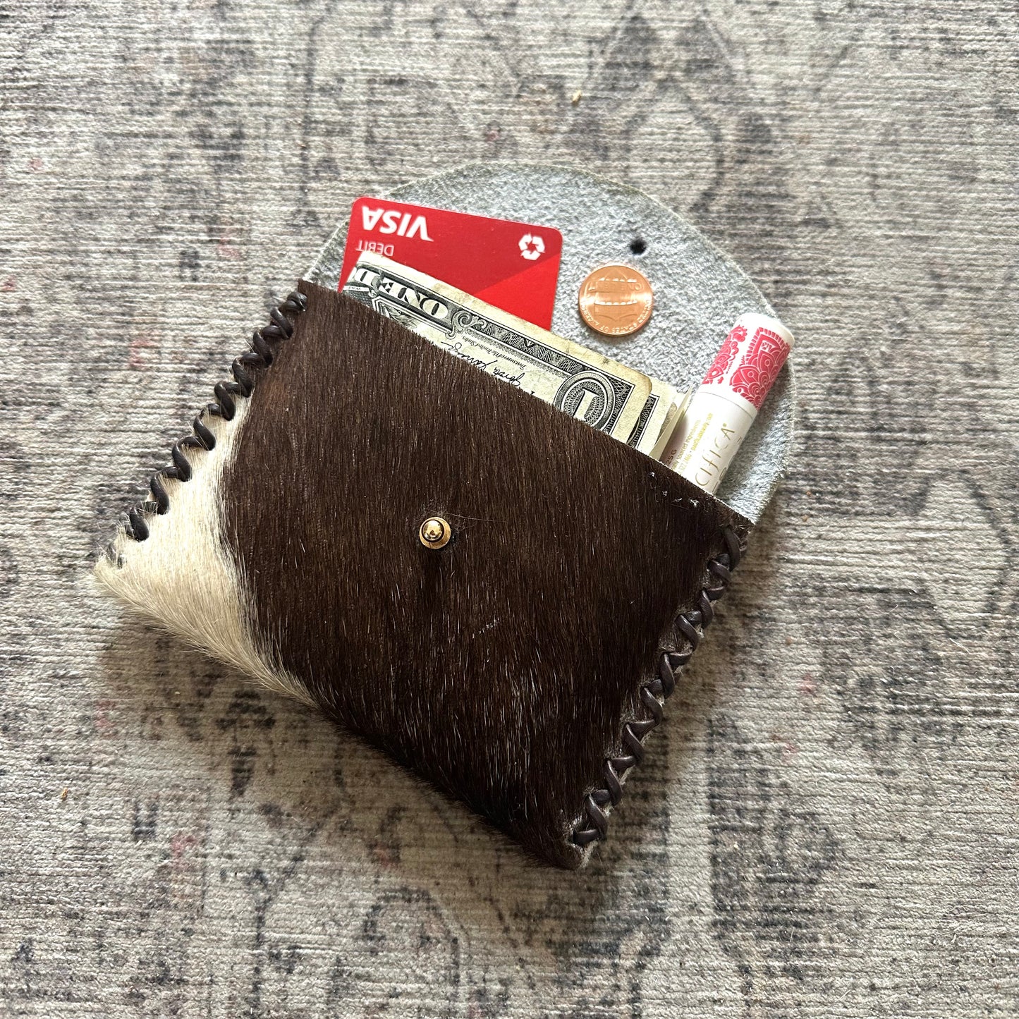 LEATHER Hair on Hide Medium Coin Pouch