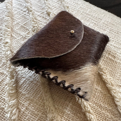 LEATHER Hair on Hide Medium Coin Pouch